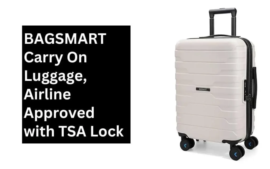 Carry on luggage size - BAGSMART Carry On Luggage, Airline Approved with TSA Lock